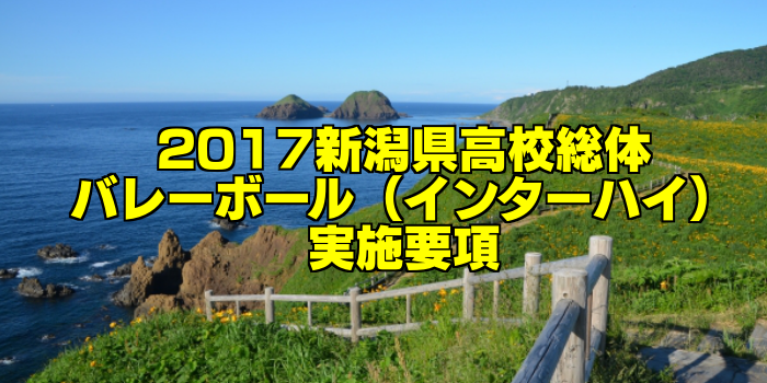 【組合せ決定】2017新潟県高校総体バレーボール(インターハイ) 実施要項