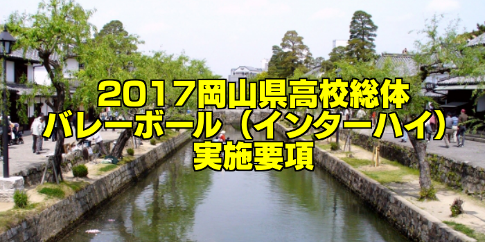 【組合せ決定】2017岡山県高校総体バレーボール(インターハイ) 実施要項