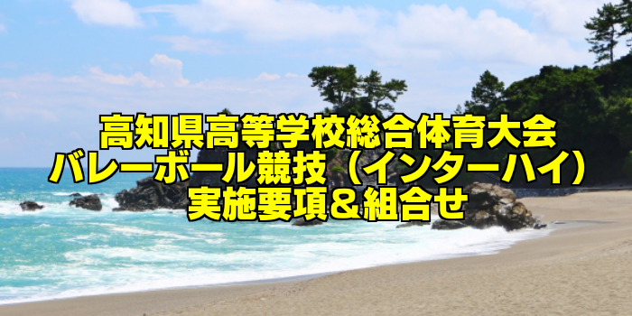 【組合せ決定】2017高知県高校総体バレーボール(インターハイ) 実施要項