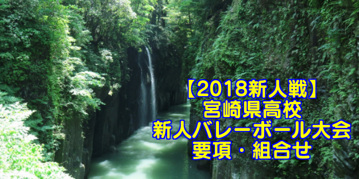 【2018新人戦】宮崎県高校新人バレーボール大会 要項・組合せ