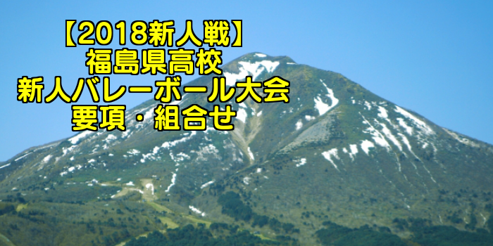 【2018新人戦】福島県高校新人バレーボール大会 要項・組合せ