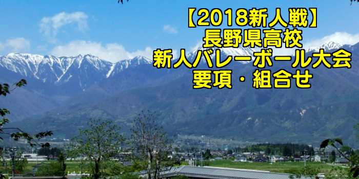 【2018新人戦】長野県高校新人バレーボール大会 要項・組合せ