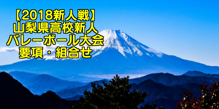 【2018新人戦】山梨県高校新人バレーボール大会 要項・組合せ