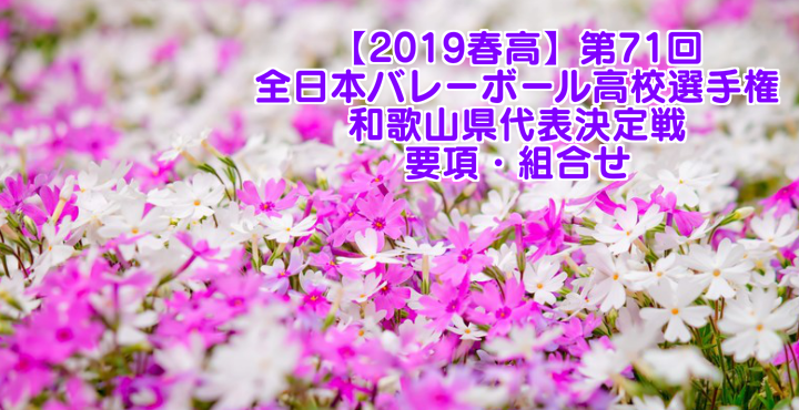 【2019春高】第71回全日本バレーボール高校選手権 栃木県女子代表決定戦 組合せ・試合結果