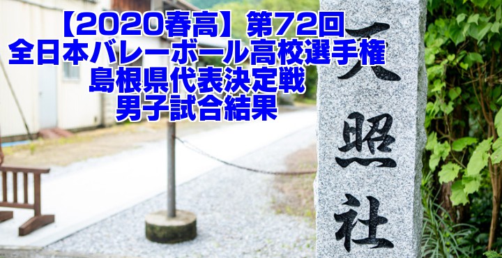 【2020春高】第72回全日本バレーボール高校選手権 栃木県代表決定戦 女子試合結果