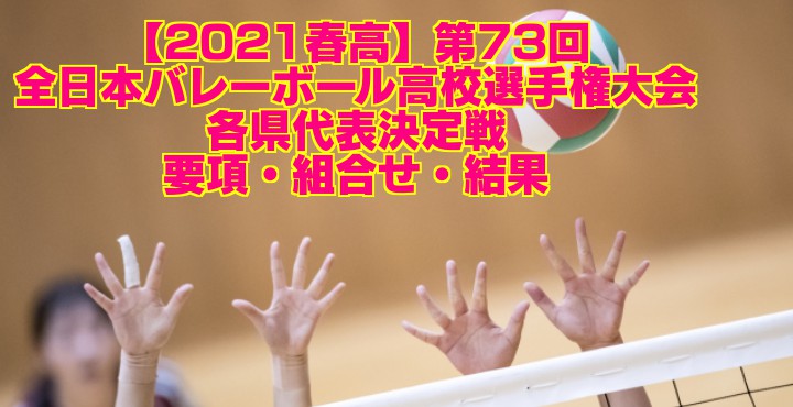 香川 2021春高バレー県予選｜第73回全日本バレーボール高校選手権大会　女子試合結果