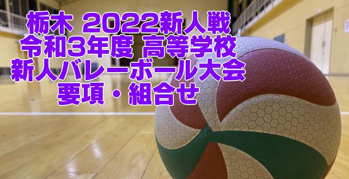 栃木 2022新人戦｜令和3年度 高等学校新人バレーボール大会　要項・組合せ