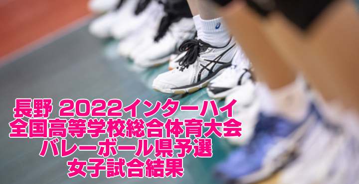 長野 2022インターハイ｜全国高等学校総合体育大会 バレーボール県予選　女子試合結果